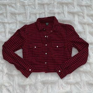 🎉HP🎉 Wild Fable XS Plaid Cropped Flannel